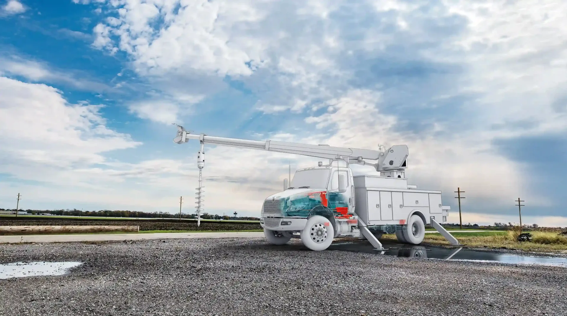 camión mediano International MV 6x4